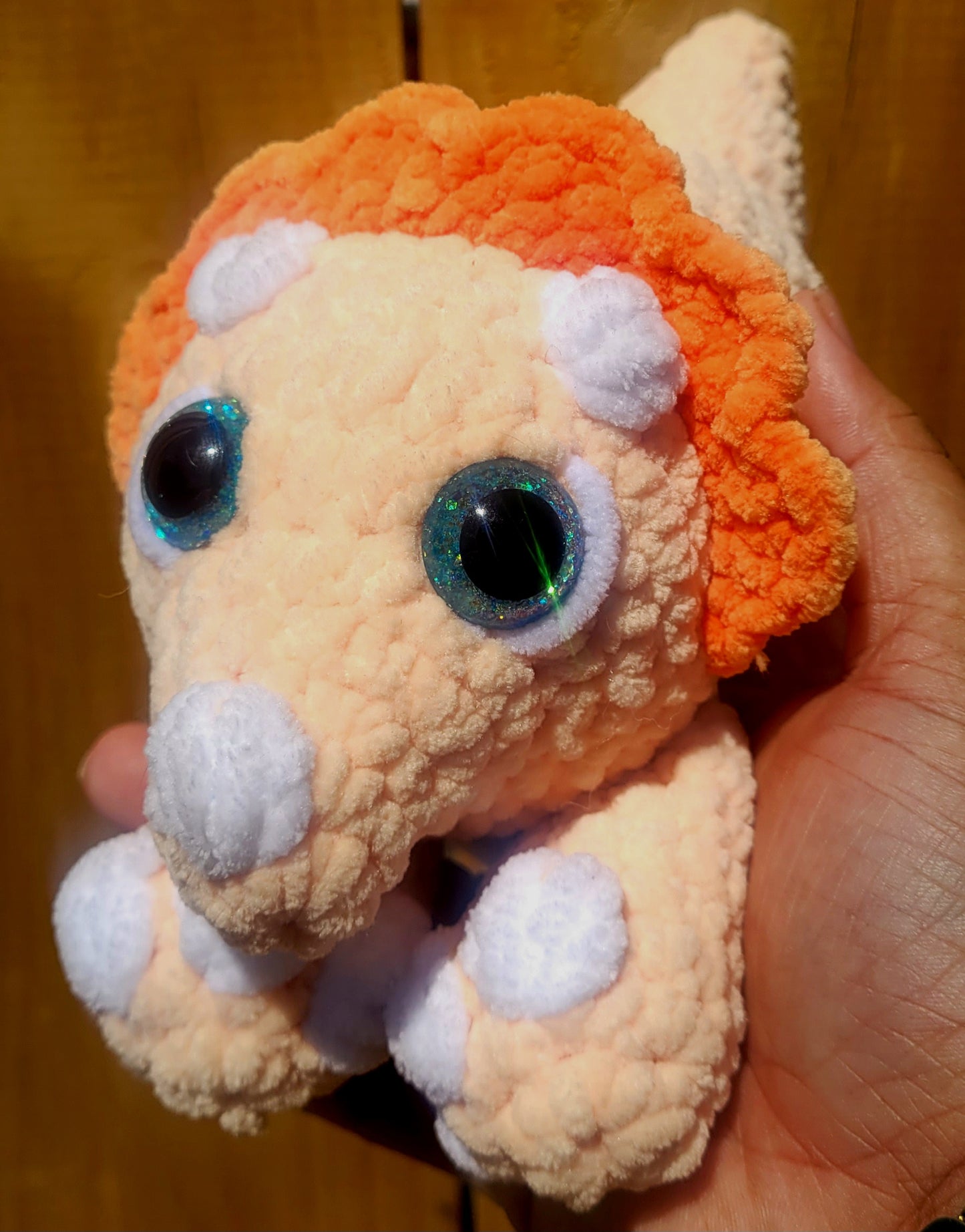 🦕 Teri the Triceratops Plush – Splootin’ Sweet & Ready to Snuggle! 💚