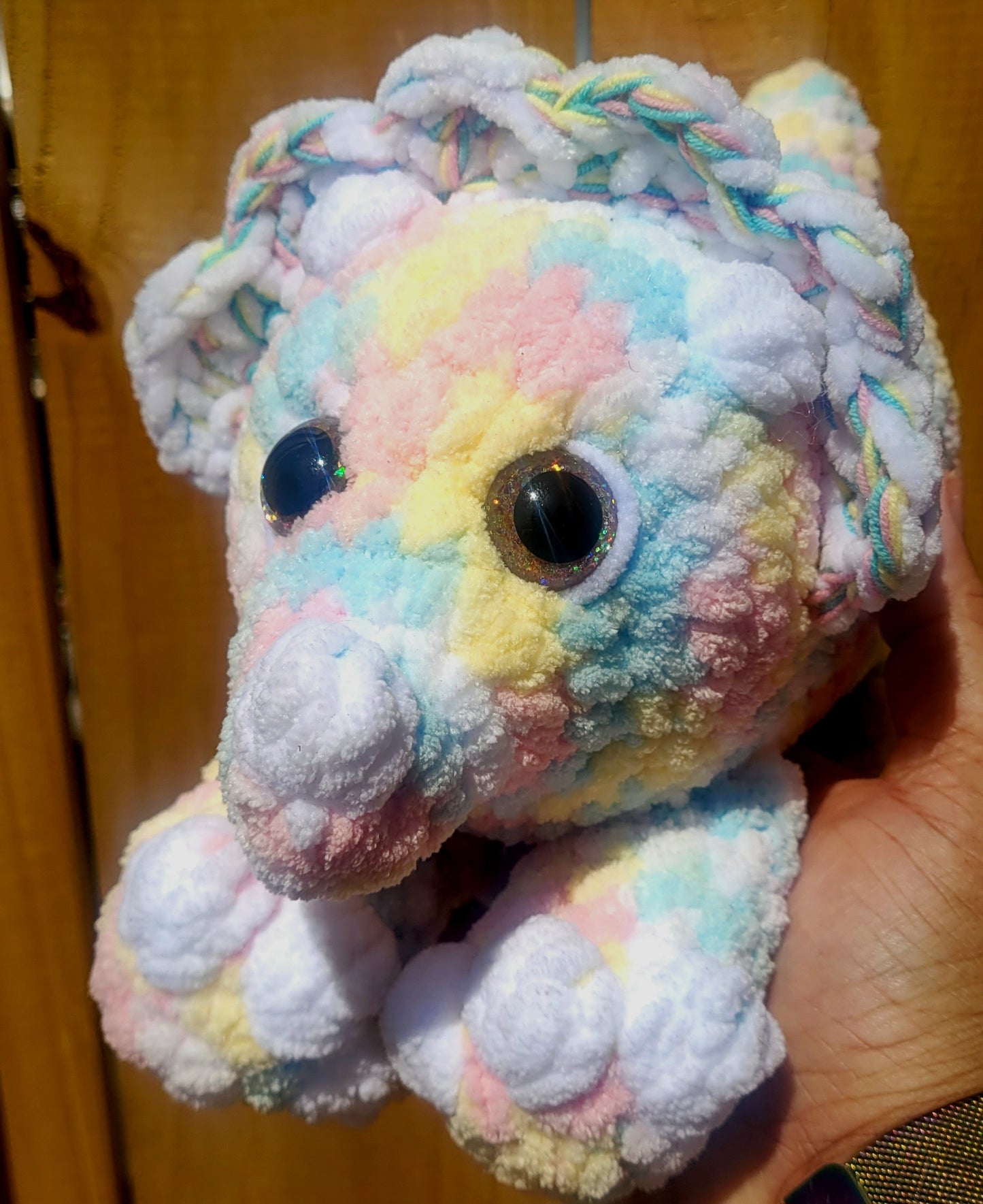 🦕 Teri the Triceratops Plush – Splootin’ Sweet & Ready to Snuggle! 💚