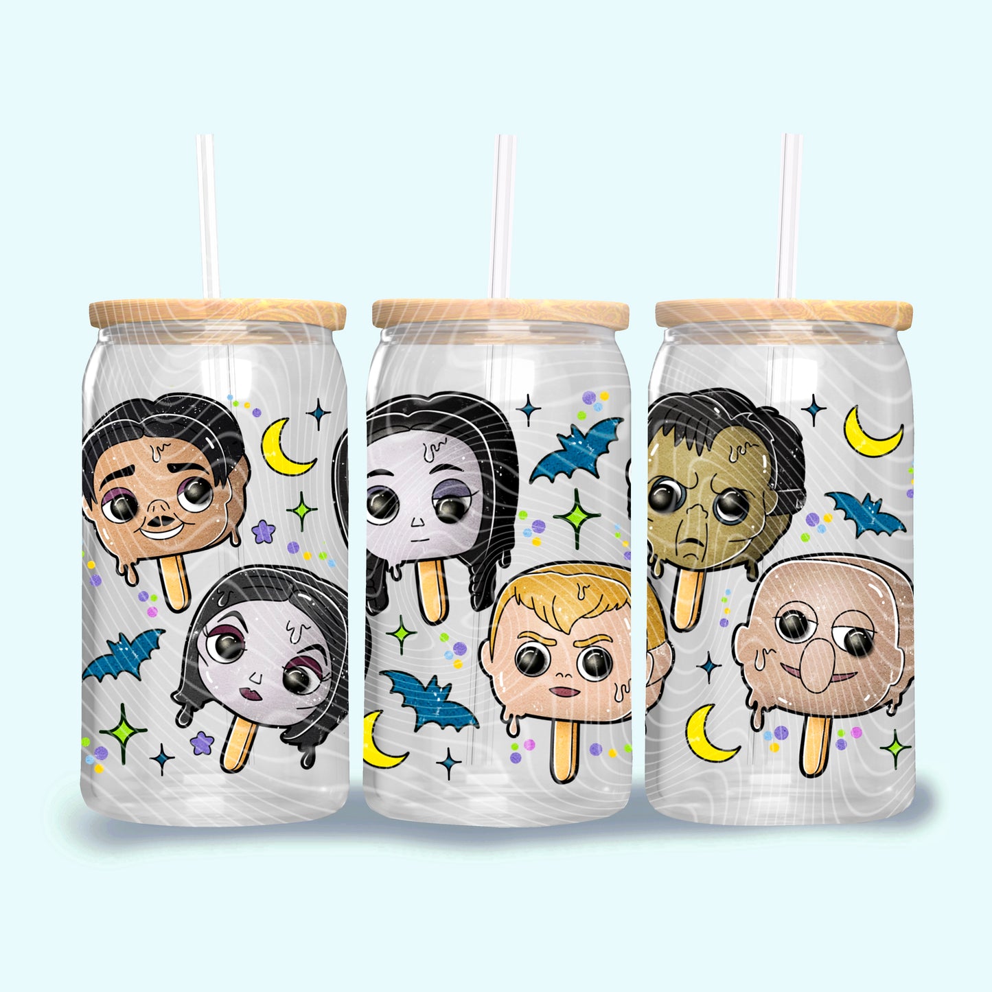The Addams Family Popsicles Libbey Glass