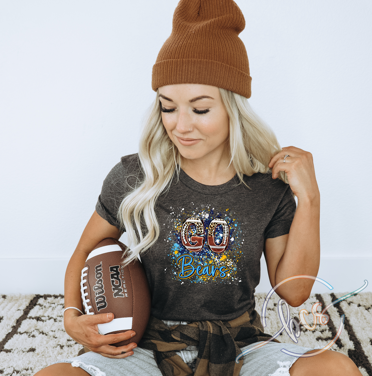 🐆🏈 Go Golden Bears Leopard Football Shirt 💛💙