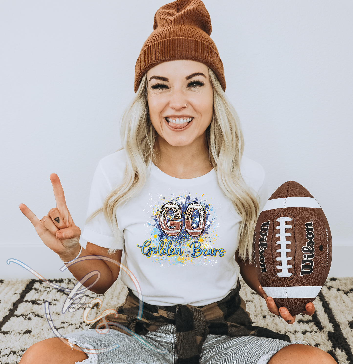 🐆🏈 Go Golden Bears Leopard Football Shirt 💛💙