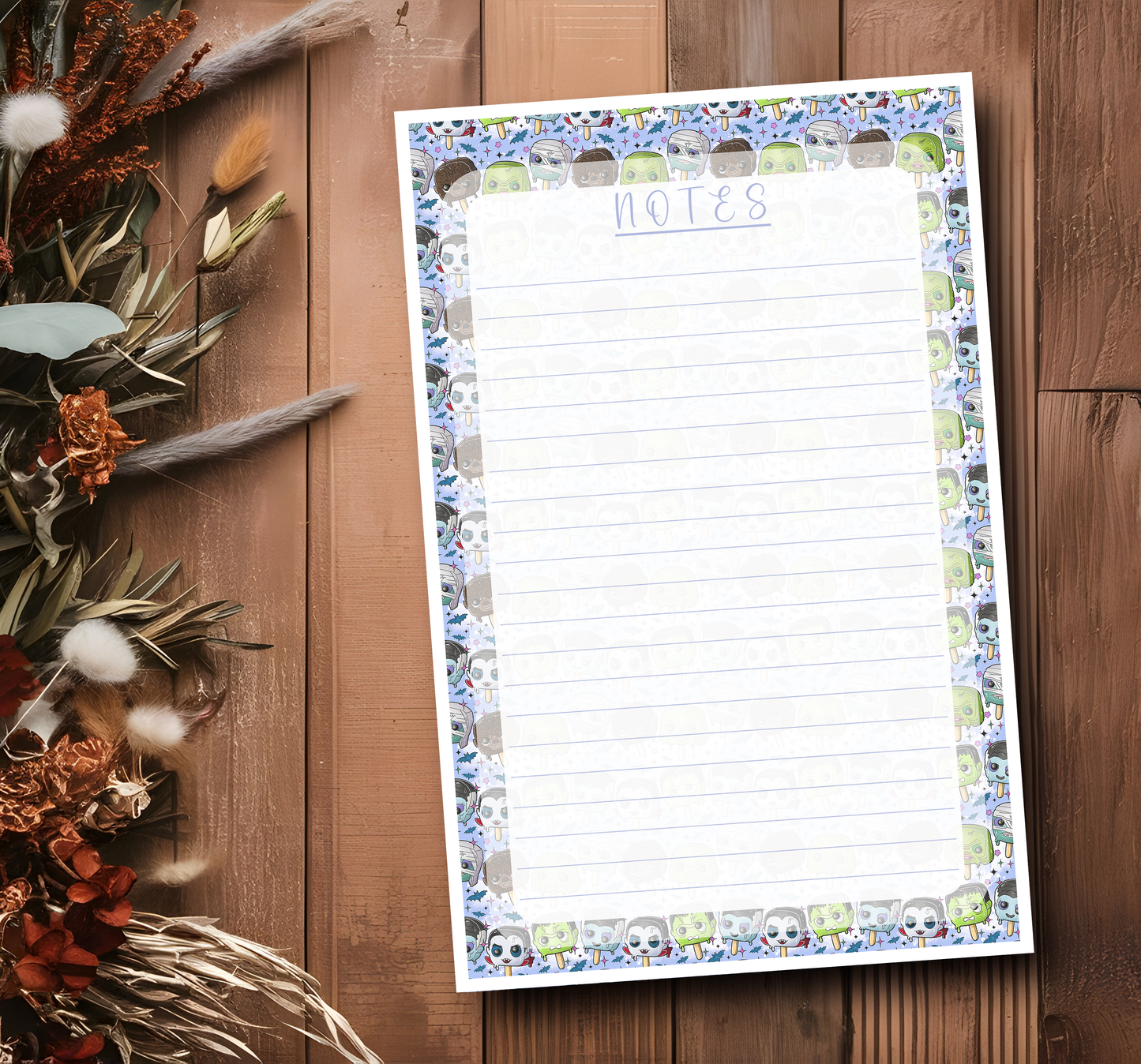 Monster Popsicle Notepad🧟♂️🍭