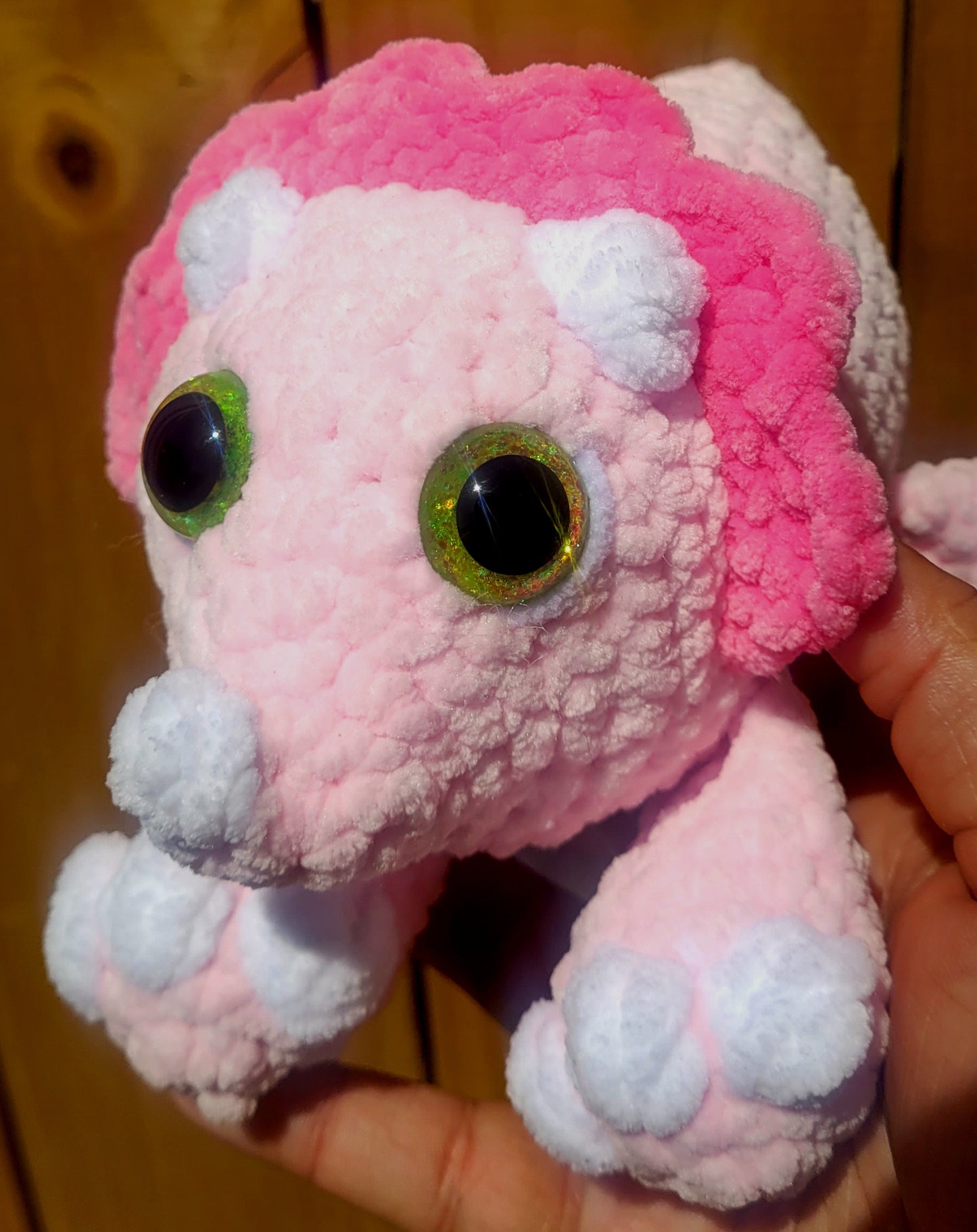 🦕 Teri the Triceratops Plush – Splootin’ Sweet & Ready to Snuggle! 💚