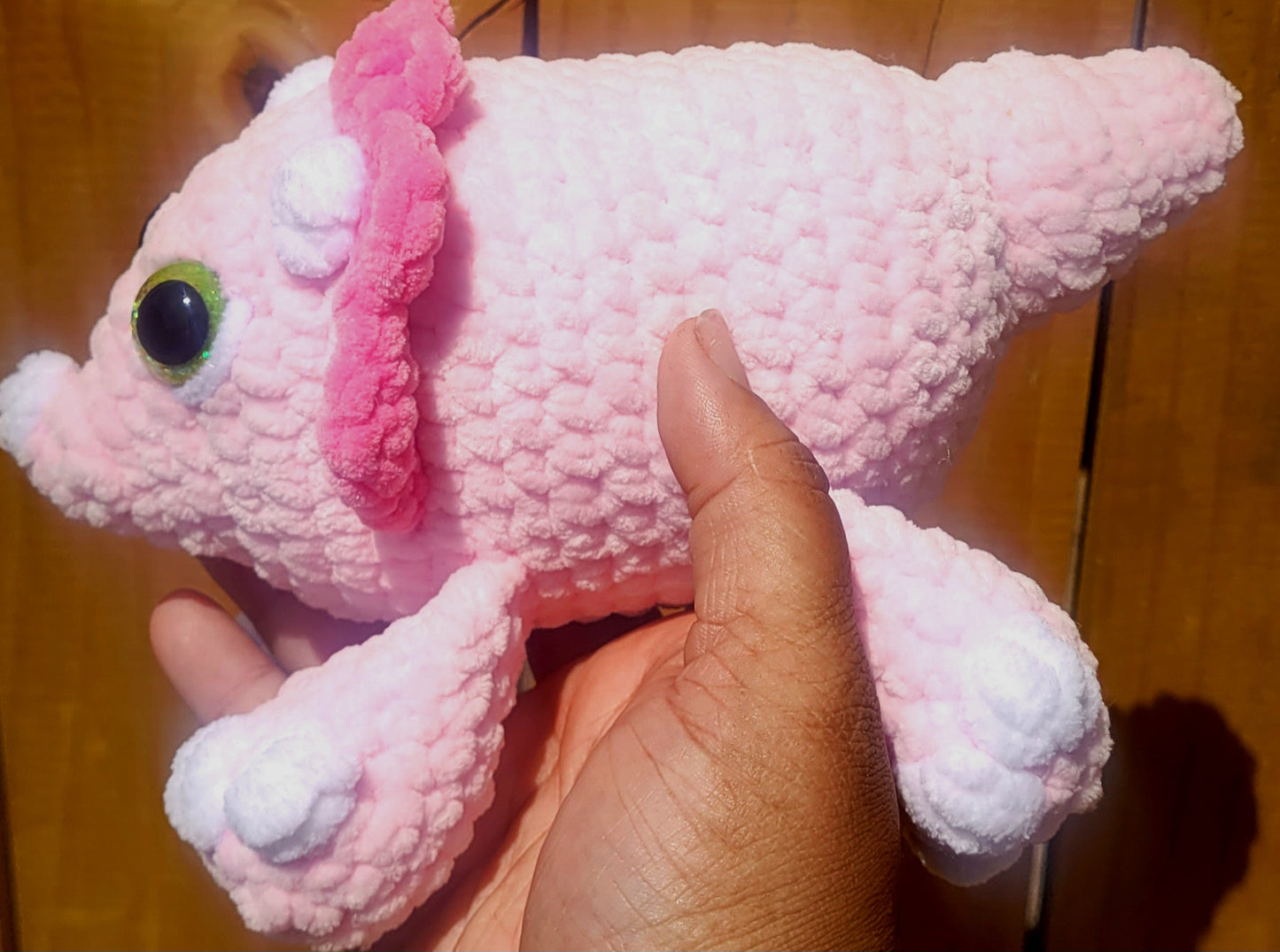 🦕 Teri the Triceratops Plush – Splootin’ Sweet & Ready to Snuggle! 💚