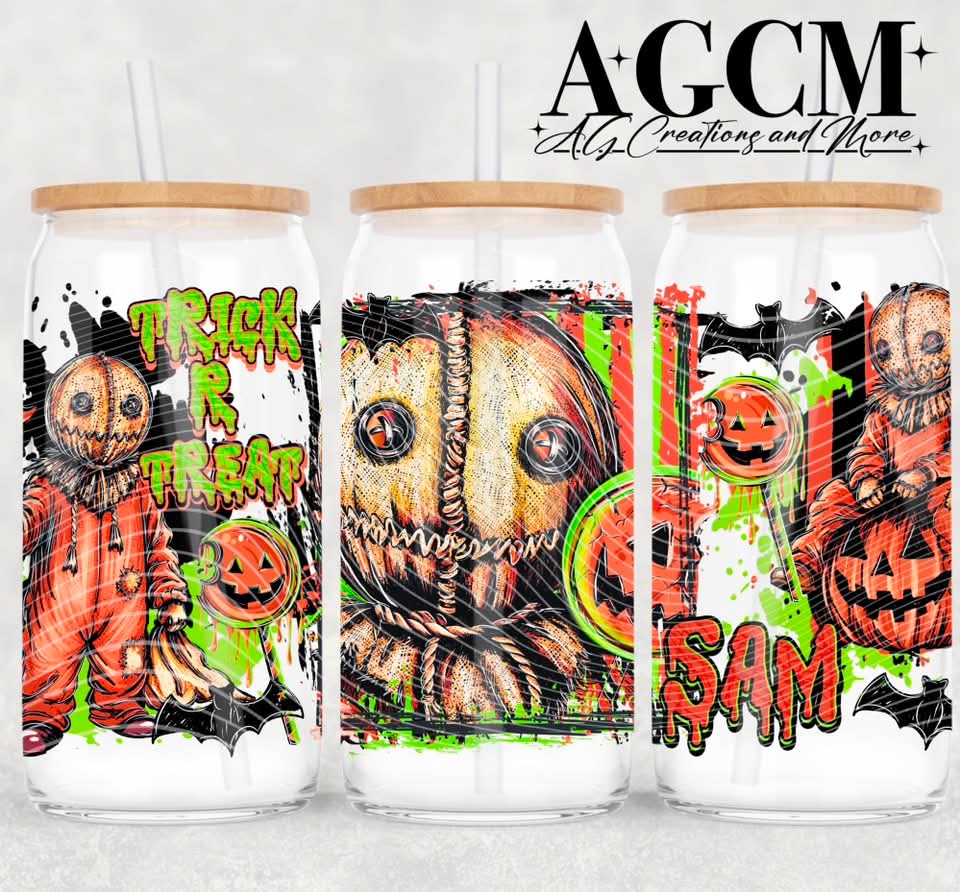 🎃👻 Sam Halloween Glass Cup