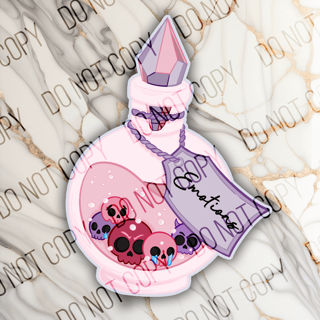 Bottle Emotions Sticker - Byrd Craft Studio