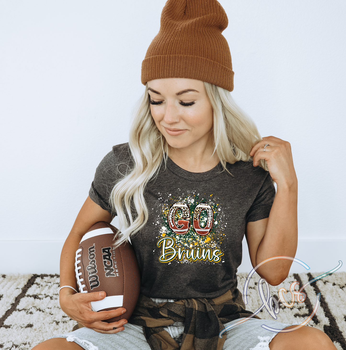 🐆🏈 Go Bruins Leopard Football Shirt 💛💚