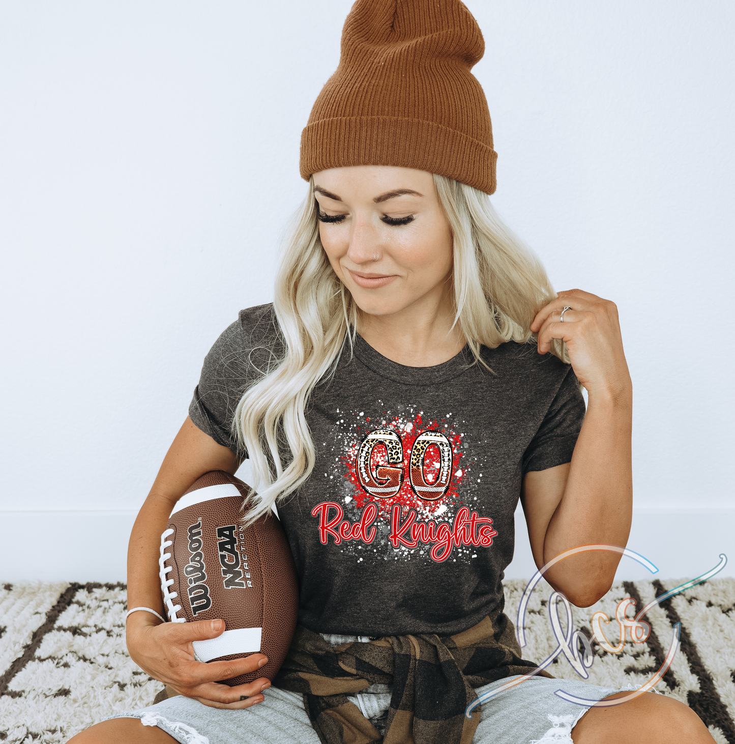 🐆🏈 Go Red Knights Leopard Football Shirt ❤️⚔️