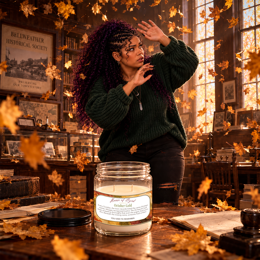 🍂 October Gold Candle